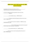 ADAA Exam with 100 Questions & 100&percnt; Correct Answers