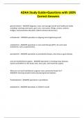 ADAA Study Guide&plus;Questions with 100&percnt; Correct Answers
