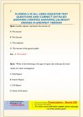 FLORIDA 6-20 ALL LINES ADJUSTER TEST QUESTIONS AND CORRECT DETAILED  ANSWERS &lpar;VERIFIED ANSWERS&rpar; &vert;&vert;ALREADY  GRADED A&plus;&vert;&vert;NEWEST VERSION