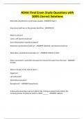 ADAA Final Exam Study Questions with 100&percnt; Correct Solutions