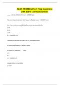 ADAA MIDTERM Test Prep Questions with 100&percnt; Correct Solutions
