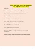 ADAA MIDTERM Exam Prep Questions with 100&percnt; Correct Solutions