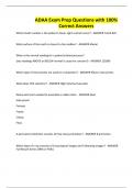 ADAA Exam Prep Questions with 100&percnt; Correct Answers