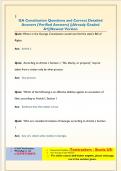 GA Constitution Questions and Correct Detailed  Answers &lpar;Verified Answers&rpar; &vert;&vert;Already Graded  A&plus;&vert;&vert;Newest Versio
