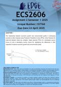 ECS2606 Assignment 2 &lpar;ANSWERS&rpar; Semester 1 2025 - DISTINCTION GUARANTEED