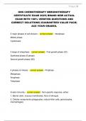 ONS CHEMOTHERAPY IMMUNOTHERAPY  CERTIFICATE EXAM 2025&vert; BRAND NEW ACTUAL  EXAM WITH 100&percnt; VERIFIED QUESTIONS AND  CORRECT SOLUTIONS&vert; GUARANTEED VALUE PACK&vert;  ACE YOUR GRADES&period;