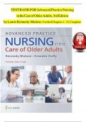 TEST BANK For Advanced Practice Nursing in the Care of Older Adults 3rd Edition Kennedy-Malone&comma; Verified Chapters 1 - 23&comma; Complete Newest Version