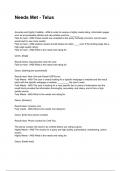 Needs Met - Telus New Update 2025&sol;2026&rpar; &vert;&vert;Questions and Verified Answers 100&percnt; Correct&vert; Grade A&vert;&vert;Latest