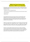CMAS Final Exam Review Exam Questions 100&percnt; Correct Solutions