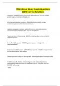 CMAS Exam Study Guide Questions 100&percnt; Correct Solutions
