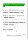 APS Exam II 2024&sol;2025 Exam Questions  and Verified Answers &vert; Already Graded  A&plus;