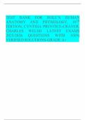 TEST BANK FOR HOLE&rsquo;S HUMAN  ANATOMY AND PHYSIOLOGY&comma; 16TH  EDITION&comma; CYNTHIA PRENTICE-CRAVER&comma;  CHARLES  2025&sol;2026  WELSH LATEST  QUESTIONS WITH  EXAMS  100&percnt;  VERIFIED SOLUTIONS-GRADE A&plus;