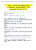     MTTC Visual Art Exam &lpar;095&rpar; questions and answers 100&percnt; guaranteed success&period; 