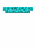 NEW GENERATION NCLEX RN EXAM  &lpar;2025&sol;2026 UPDATE&rpar; POST TEST EXAM  WITH COMPLETE SOLUTIONS 