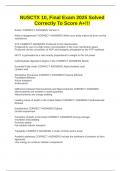 NUSCTX 10&comma; Final Exam 2025 Solved Correctly To Score A&plus;&excl;&excl;&excl;