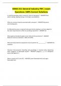 OSHA 511 General Industry-FM &vert; exam Questions 100&percnt; Correct Solutions