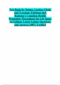 Test Bank for Dames&comma; Luctkar-Flude  and Tyerman&colon; Edelman and  Kudzma&rsquo;s Canadian Health  Promotion Throughout the Life Span&comma;  1st Edition&vert; Latest Update Questions  and Answers 100&percnt; Verified 