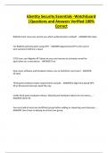 Identity Security Essentials -WatchGuard &vert;Questions and Answers Verified 100&percnt; Correc