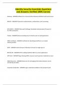 Identity Security Essentials Questions and Answers Verified 100&percnt; Correct