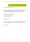 LTO TDC EXAMS BUNDLE&vert; Questions & Answers Verified 100&percnt;Correct