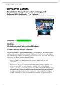 INSTRUCTOR SOLUTION MANUAL FOR International Management&colon; Culture&comma; Strategy and Behavior by Fred Luthans All Chapters Verified &vert;ISBN&colon; 9781266097904&vert; Guide A&plus;