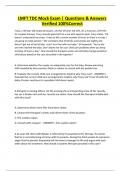 LMFT TDC EXAMS BUNDLE&vert; Questions & Answers Verified 100&percnt;Correct