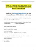 SACA 201 SILVER ACTUAL EXAM WITH  QUESTIONS AND CORRECT ANSWERS&comma;  DISTICTION GRADE