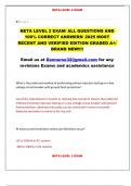 NETA LEVEL 2 EXAM&sol; ALL QUESTIONS AND 100&percnt; CORRECT ANSWERS&sol; 2025 MOST  RECENT AND VERIFIED EDITION GRADED A&plus;&sol;  BRAND NEW&excl;&excl;&excl;&excl;