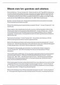 Illinois state law questions and solutions