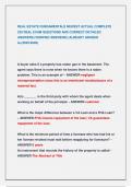 REAL ESTATE FUNDAMENTALS NEWEST ACTUAL COMPLETE  230 REAL EXAM QUESTIONS AND CORRECT DETAILED  ANSWERS &lpar;VERIFIED ANSWERS&rpar; &vert;ALREADY GRADED  A&plus;&lpar;2025&sol;2026&rpar;