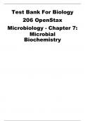 Test Bank For Biology  206 OpenStax Microbiology - Chapter 7&colon;  Microbial Biochemistry
