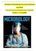 Test Bank For Microbiology&colon; The Human Experience 2nd Edition By John W Foster&comma; Zarrintaj Aliabadi&comma; Joan L Slonczewski 9780393533248 Chapter 1-27 Complete Guide &period;