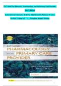 TEST BANK For Edmunds' Pharmacology for the Primary Care Provider, 5th Edition by Constance G Visovsky 9780323661171 Chapters 1-73 Complete Guide.
