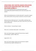 STRUCTURAL PEST CONTROL BOARD APPLICATORS EXAM STUDY QUESTIONS WITH 100&percnt; ACTUAL SOLUTIONS SCORED A&plus;