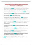 Residential&lowbar;Report&lowbar;Writing&lowbar;and&lowbar;case&lowbar;studies&lowbar;Questions&lowbar;And&lowbar;Answers&period;