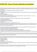 NURS 320 - Exam 1 Practice Questions and solutions