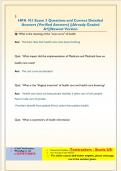 HPA 101 Exam 3 Questions and Correct Detailed  Answers &lpar;Verified Answers&rpar; &vert;&vert;Already Graded  A&plus;&vert;&vert;Newest Versio