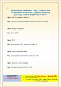 International Mechanical Code Questions and Correct Detailed Answers &lpar;Verified Answers&rpar;  &vert;&vert;Already Graded A&plus;&vert;&vert;Newest Version