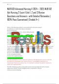 NUR 6121 Advanced Nursing II 2024 &ndash; 2025 NUR 612  Adv Nursing 2 Exam 1 Unit 1&comma; 2 and 3 Review  Questions and Answers with Detailed Rationales &vert;  100&percnt; Pass Guaranteed &vert; Graded A&plus; &vert;