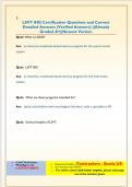 LSVT BIG Certification Questions and Correct  Detailed Answers &lpar;Verified Answers&rpar; &vert;&vert;Already  Graded A&plus;&vert;&vert;Newest Version