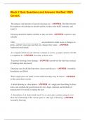 Block 2 Quiz Questions and Answers Verified 100&percnt;  Correct&period;