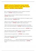 NAEMT Instructor Preparation Course&comma; Second  Edition Final Exam Questions with 100&percnt; Correct  Answers &vert; Verified &vert; Latest Update &vert;