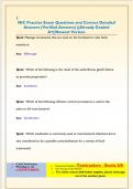 NIC Practice Exam Questions and Correct Detailed  Answers &lpar;Verified Answers&rpar; &vert;&vert;Already Graded  A&plus;&vert;&vert;Newest Version