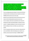 ATI RN ADULT MEDICAL-SURGICAL  NURSING 2024-2025 &sol;RN ADULT  MEDICAL SURGICAL NURSING ACTUAL  EXAM TEST BANK 150 QUESTIONS AND  CORRECT DETAILED ANSWERS