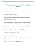PCAM Questions And Answers With Verified Study Solutions