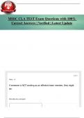 MSSC CLA TEST Exam Questions with 100&percnt; Correct Answers &vert; Verified &vert; Latest Update