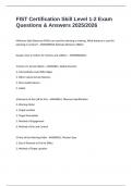 FIST Certification Skill Level 1-2 Exam Questions & Answers 2025&sol;2026