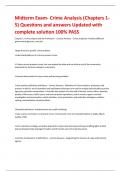 Crime Analysis &lpar;Chapters 1-5&rpar; Questions and answers Updated with complete solution 100&percnt; PASS