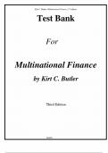 Test Bank - Multinational Finance 3rd Edition by Kirt C&period; Butler&comma; All Chapters