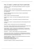 PHIL 101 EXAM 1 LUPHER JMU STUDY QUESTIONS